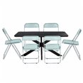 thumbnail image 2 of LeisureMod Lawrence Dining Set with 6 Chairs and Rectangular Table Jade Green, 2 of 17