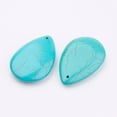 thumbnail image 2 of Natural Gemstone Big Pendants Howlite Dyed Teardrop Turquoise 53x34x10mm Hole: 2mm about 47pcs/1000g, 2 of 2