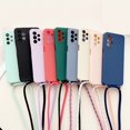 thumbnail image 2 of Strap Cord Chain Case For Samsung Galaxy A54 A14 A53 A52 A51 A34 A33 A13 S23 S22 Ultra S21 FE Necklace Lanyard Rope Matte Cover, 2 of 5