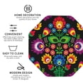 thumbnail image 4 of Bingfone Vintage Traditional Floral Polish Leather Drinks Coasters With Set Of 6,Suitable For Home Kitchen,Coffee Cup Coasters Home Gift, 4 of 9
