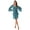 Peri Silver Palm, variant on Women's Plus Size Sheer Wrap Cover-Up