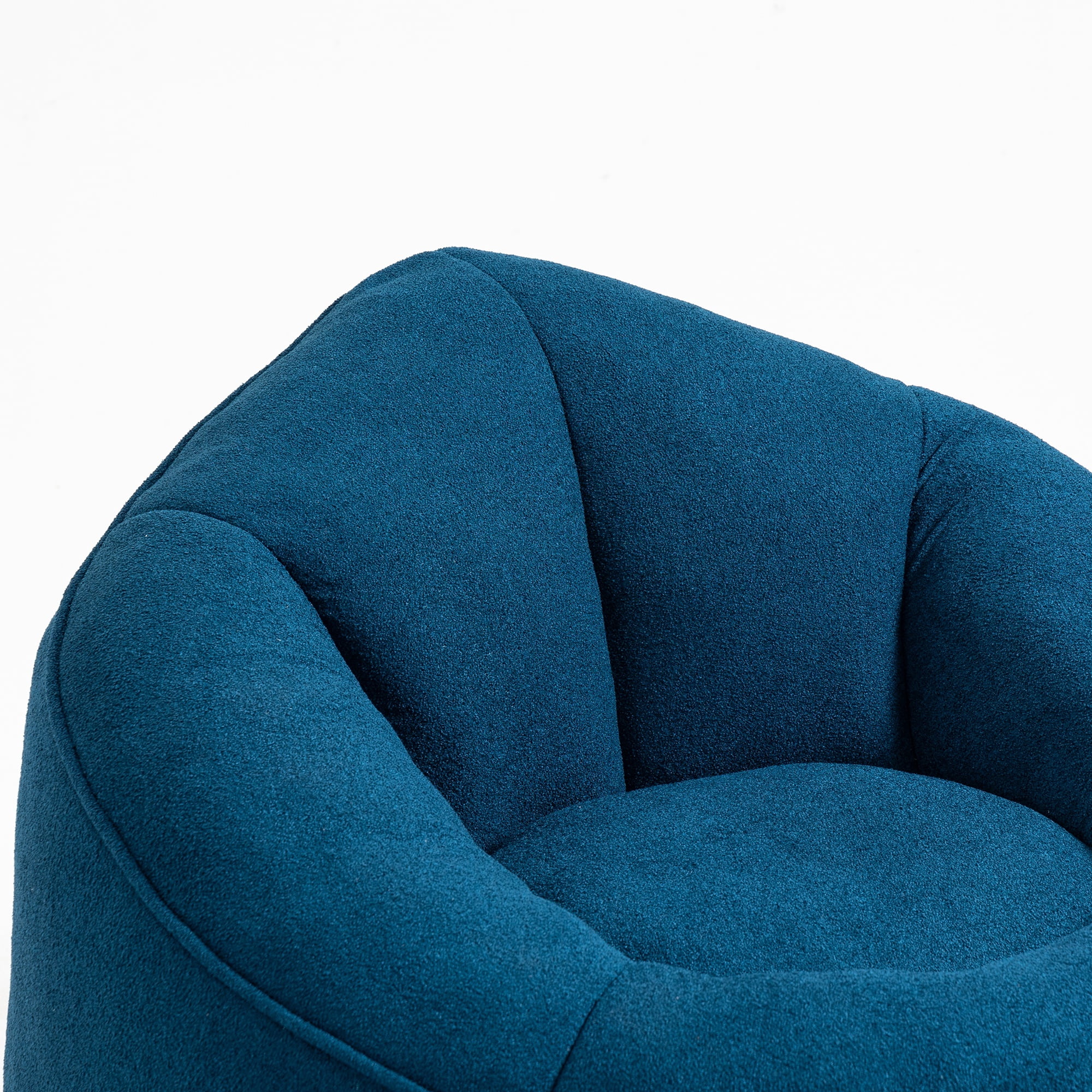 PORKISS Oversized Bean Bag Chair with Ottoman, Memory Foam Super Soft Lazy Couch for Adults Teens Kids, Microfiber Blue