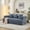 Blue, variant on 79" Soft Chenille Convertible Sofa Bed, Pull-Out Loveseat Sleeper with Versatile Design, Modern Loveseat Sofa Sleeper with Stable Base for Living Room, Orange