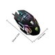 thumbnail image 2 of FUTUREORYY 1Ud Mouse De Metal Negro Con LED Para Juegos Y Oficina Con Botón Dpi Y Programación Mecánica, 2 of 8