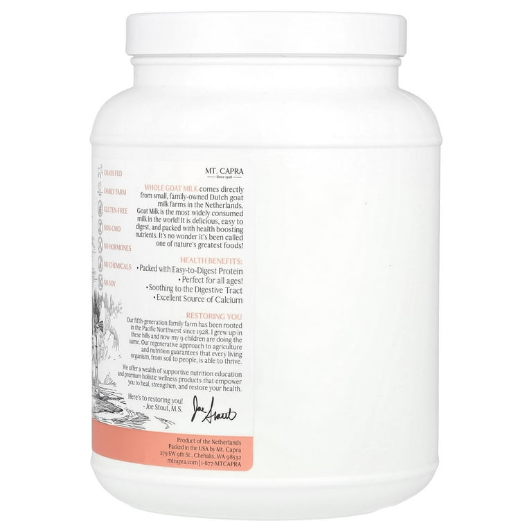 未開封☆Mt. Carpa ヤギミルク WHOLE GOAT MILK Mt. Capra Whole Goat Milk, 2.5 lb, Easy to Digest, High in