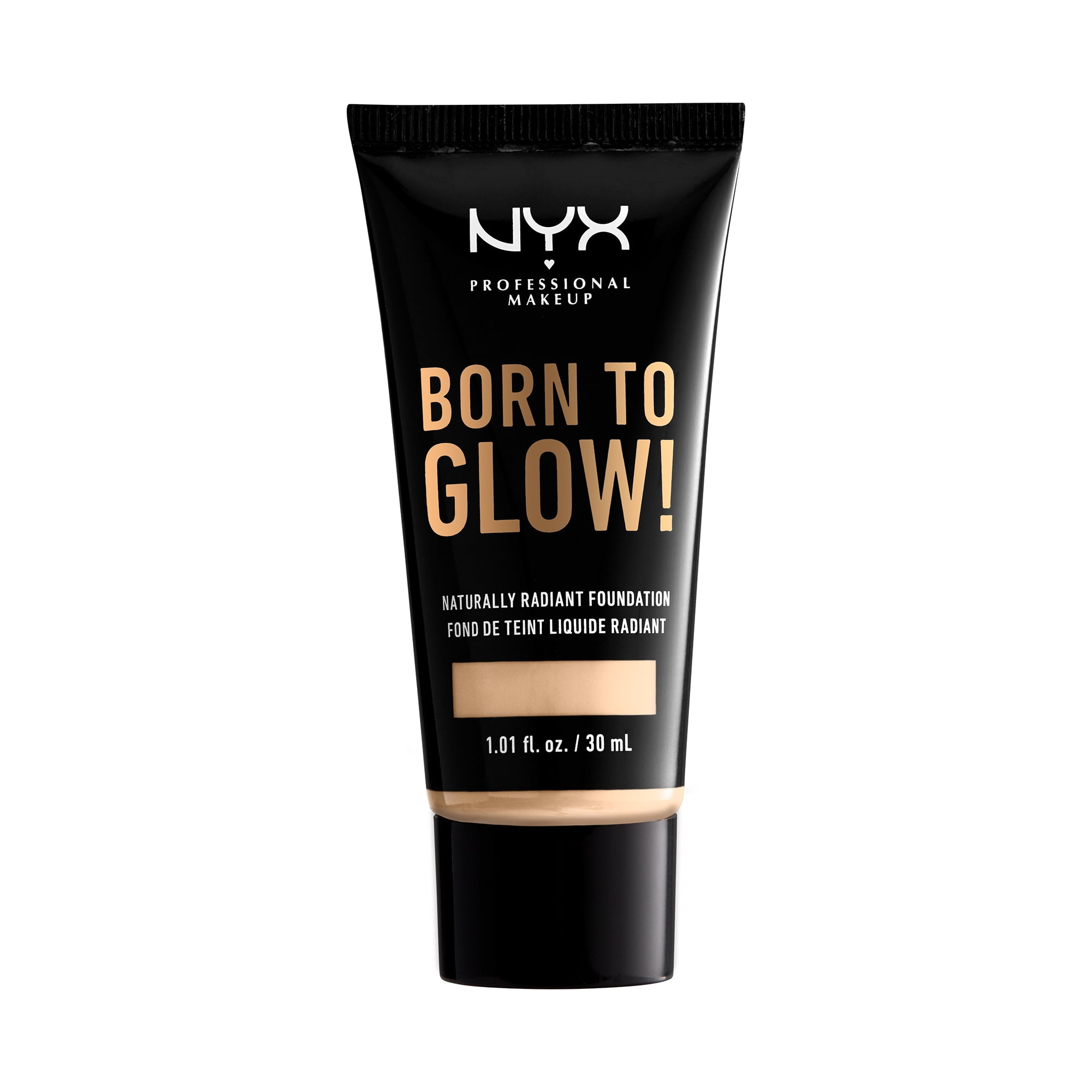 NYX Professional Makeup Born To Glow Naturally Radiant Foundation, Medium Coverage, Pale