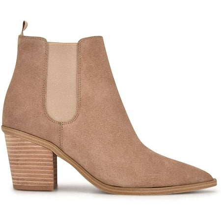 

NINE WEST Womens Wyllis Ankle Boot 10 Light Natural Suede