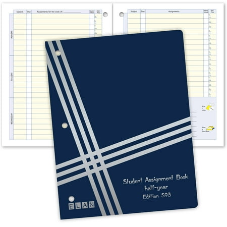 Undated Student Assignment Book Planner - Half Year / 20 Weeks (Best Assignment Planner App)