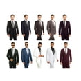 thumbnail image 2 of Mens Suit Two Piece One Button Peak Lapel Solid Suits, 2 of 6