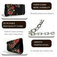 thumbnail image 4 of TSOVTHRID Red Rose Heart Print Evening Bag Clutch Purses for Women Formal Clutch Handbags Evening Party Handbag Leather Crossbody Bag for Wedding Cocktail Prom, Black, 4 of 7