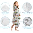thumbnail image 7 of Cartoon Tractors Windmills Light Gray Pattern Hooded Bath Towel，60"x35" for Ages 3 To 12 Kids, Quick Dry Lightweight Soft Microfiber Hood Beach Towel Cover Up for Kids, 7 of 7