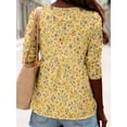 thumbnail image 3 of Nyfairy Plus Size Women's Round Neck Short Sleeve Casual Loose Tunic Top, 3 of 4