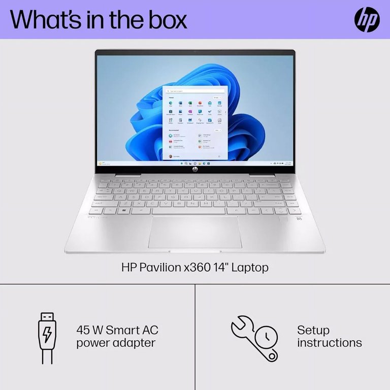 HP Pavilion x360 14 inch Laptop, FHD Touchscreen, 13th Generation