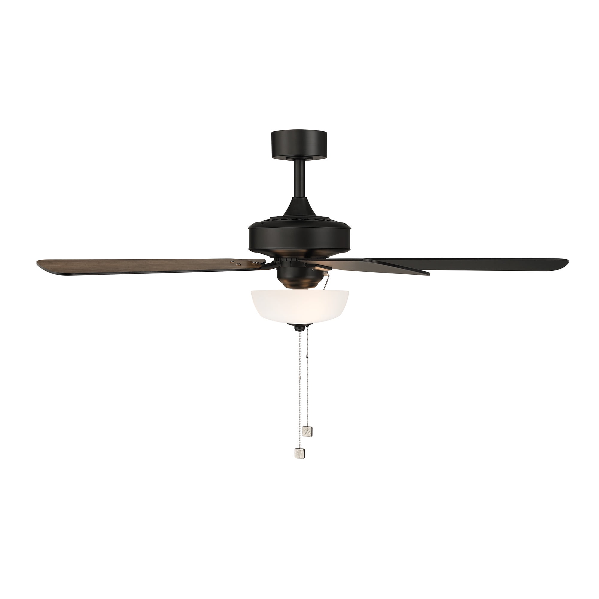 Gallant II 52 in. Indoor/Covered Outdoor Matte Black Transitional Ceiling Fan with Three 3000K LED Bulbs Included
