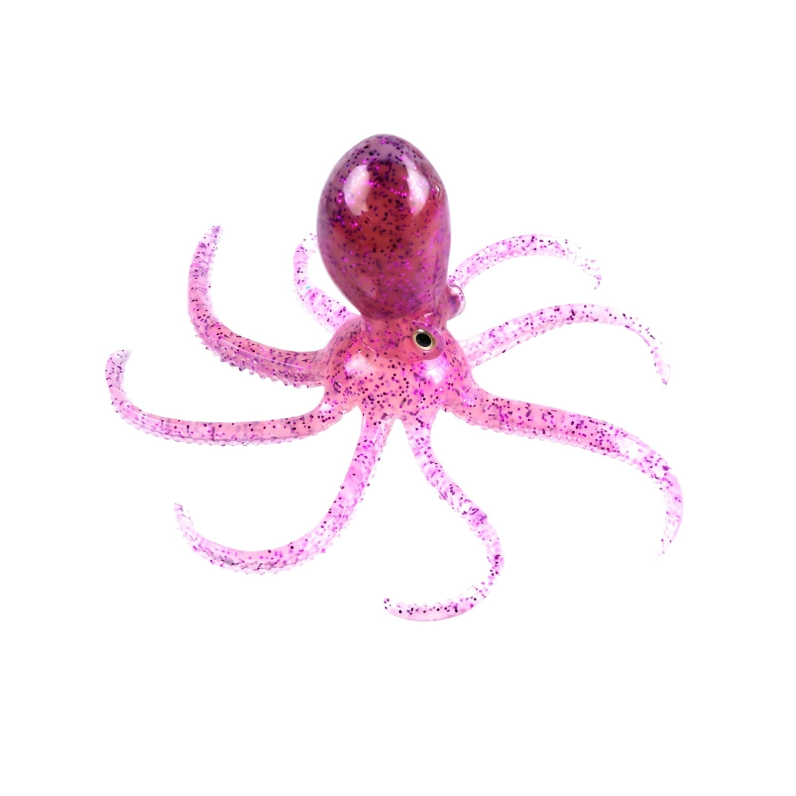 7.9in Soft Octopus Squid Fishing Lure with Integrated Hook Realistic Eight-Leg Design Bionic Bait for Boat and Sea Fishing Purple