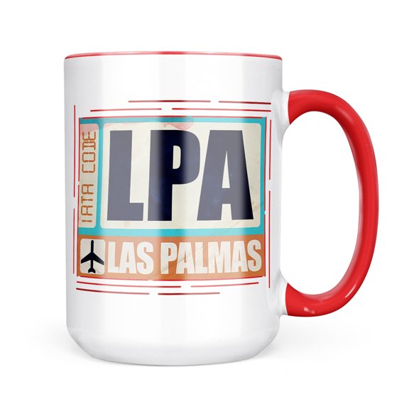Neonblond Airportcode LPA Las Palmas Mug gift for Coffee Tea lovers