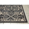 thumbnail image 4 of Nourison Caribbean Indoor/Outdoor Charcoal 5'3" x 7'5" Area Rug, (5x7), 4 of 7