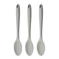 3 Pcs Silicone Spoon Cooking Spoons Food Soup Long Handle High Temperature Resistance Stirring