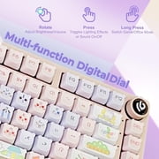 AULA Hi75 81-Key Portable Wired Mechanical Gaming Keyboard, RGB, Rotating Button, Mini Compact Design, Original Switches