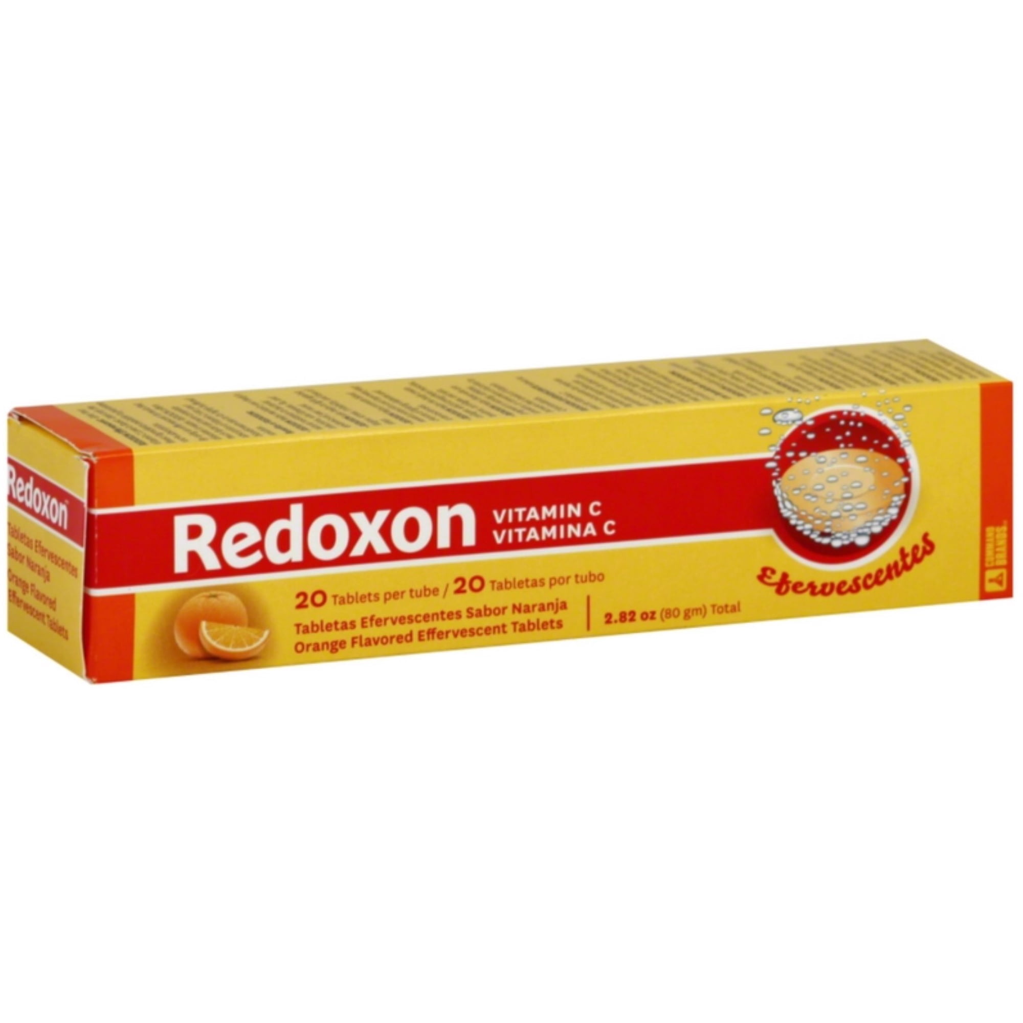 Redoxon Orange Flavored Vitamin C Effervescent Tablets 20 Each - (Pack of 4)