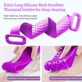 thumbnail image 2 of VONTER Silicone Back Scrubber for Shower - 30" Extra Long Large Body Scrubbers for Men&Women, Exfoliating Massage Bath Body Brush, Reduce Cellulite, Improve Circulation, Boost Energy-Purple, 2 of 7