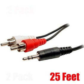 Onn 3 5 Mm Aux To Rca Stereo Cable Audio Y Adapter Cable 4 Feet