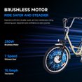 thumbnail image 7 of 250W Electric Bike，24" 3 Wheel Folding Electric Bicycle for Adults,36V Removable Battery, 7 of 7