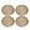Beige, variant on 4 Pcs Paper Plate Holders 10 Inch Round Woven Design Reusable Dining Accessories for Picnics and Parties 4PCS