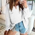 thumbnail image 2 of Vedolay Womens Long Sleeve Tops Womens Fall Winter Sweater Fashion Crew Neck Long Sleeve Pullover Casual Tops,White XL, 2 of 3