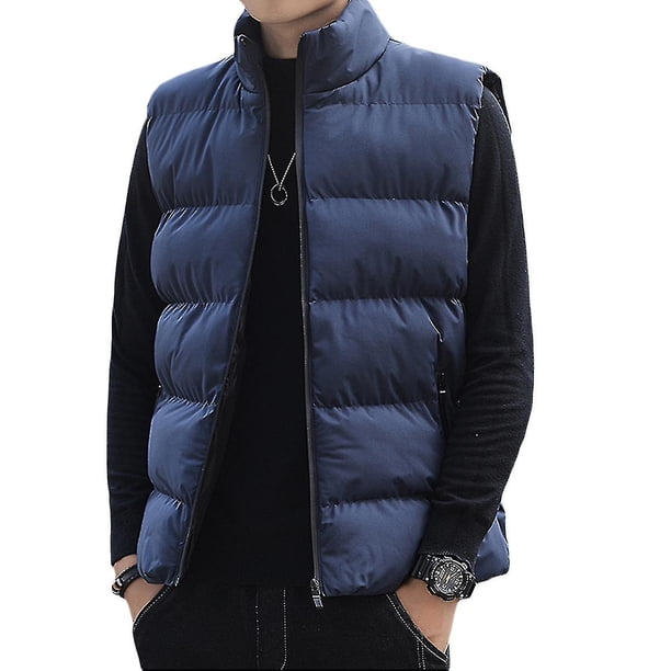 Sliktaa Chaleco acolchado para hombre Chaqueta acolchada para exteriores