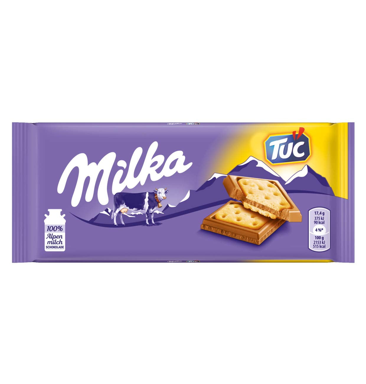 Milka Milk Chocolate Bar Filled with Dulce de Leche, 135 g / 4.8 oz (pack  of 2)