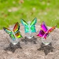 thumbnail image 3 of Cute Crystal Butterfly Figurine Decor, Handmade Glass Butterfly Statue with Crystal Ball Base, Animal Ornament Collectible Gifts for Women, Multicolor, 3 of 5