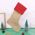 thumbnail image 6 of VerPetridure Diy Simple Imitation Linen Composite Christmas Socks C1 Christmas Decorations Stockings 17 Inches Xmas Fireplace Hanging Stockings Gifts, 6 of 9