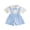 Blue, variant on BemeyourBBs Newborn Baby Boy Summer Clothes Gentleman Outfit False Two-Piece Romper Short Sleeve Bowtie Contrast Color Jumpsuit Shorts Clothes Casual Blessing Baptism Day Church Outfit