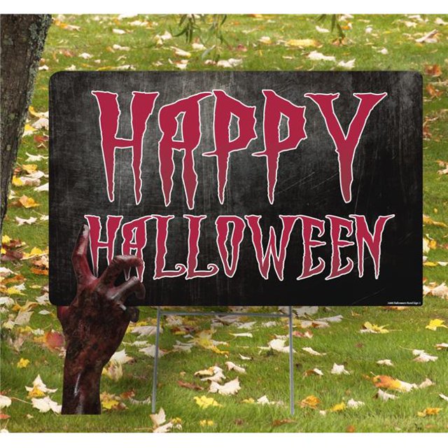 Advanced Graphics 3488 23 x 21 in. Happy Halloween Hand 3 Yard Sign