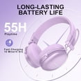 thumbnail image 4 of FIO MOTUS Auriculares supraaurales inalámbricos Bluetooth con cancelación activa de ruido: con sonido de alta resolución con duración de batería de hasta 55 horas, diseño liviano, cómodo y plegable, p, 4 of 5