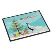 Caroline's Treasures BB9296JMAT Silver Pheasant Christmas Door Mat, Indoor Rug or Outdoor Welcome Mat 24x36 Doormat ,