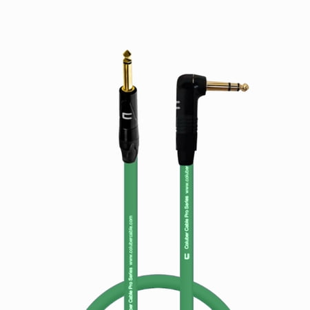 Coluber Cable - 1/4" TS Male to Right Angle 1/4" TRS - Pro 3-Pin Connector