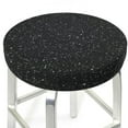 thumbnail image 3 of Balery Black Glitter Velvet Round Bar Chair Cushion Cover Adjustable, Protects From Scratches And Stains, Soft & Washable Ideal For Wooden And Metal Stools - 13 Inch, 3 of 7