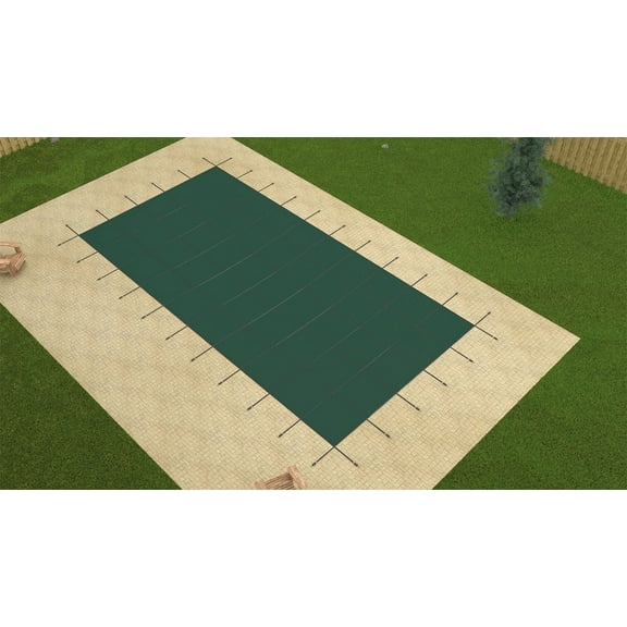 Yard Guard 16' x 32' Rectangle Green Mesh Safety Cover for Inground Pool