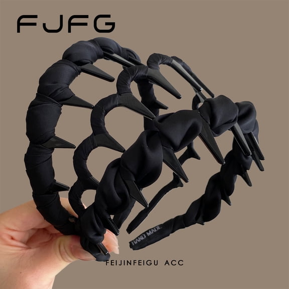 3-pack minimalist twisted wave hairband for women, voluminous high crown, face-slimming headband, covers hair parting, versatile, washable.
