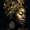 African Woman Gold Dust Portrait, variant on UXIEQU Regal Rabbit Portrait Vintage Canvas Wall Art 15.75x11.81 Inches