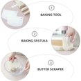 thumbnail image 3 of 4Pcs Plastic Cake Scraper Dough Smoother Butter Cutters Bowl Bench Scrapers Trapezoid Baking Spatulas for Cake Decorating Icing Tools, 3 of 5