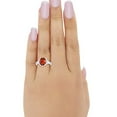 thumbnail image 5 of Vintage Oval & Baguette Engagement Ring Garnet CZ 925 Sterling Silver Size 10, 5 of 5