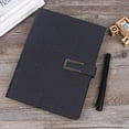 thumbnail image 2 of SagaSave A5 PU Leather Binder Notebook Loose-Leaf Sheets with Card Slots Office Meeting Daily Book Travel Journal Book, 2 of 6