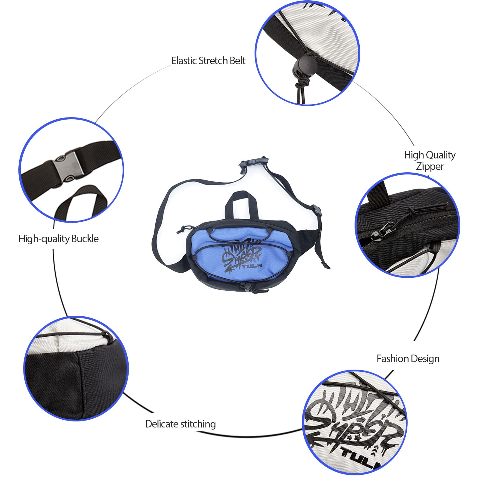 Egoelife Waterproof Fanny Packs for Women Men Small Belt Bag with Adjustable Strap Running Waist Pack Cross-body Traveling Hiking