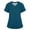 Blue #036, variant on Women's Medical Scrub Top – 4-Way Stretch V-Neck with Pockets, Anti-Wrinkle & Durable Everyday Wear Dark Purple 2XL