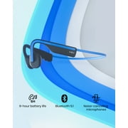 Shokz OpenMove Bone Conduction Bluetooth Headphones for Sports with Cooling Wristband,Blue