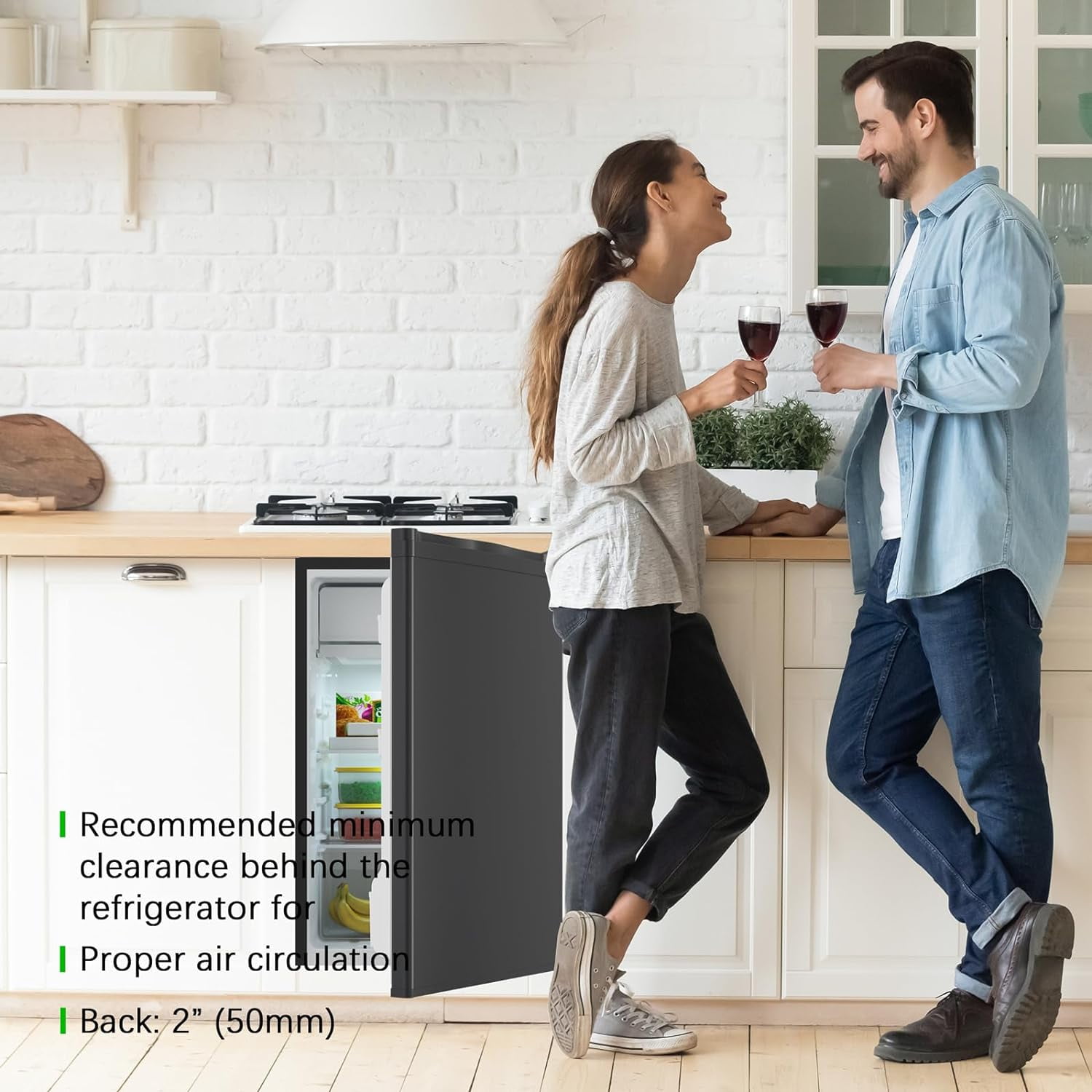 Zzistar 4.3 Cu.Ft Mini Fridge With Freezer, Compact Single Door Mini Refrigerator With 7-Setting Temperature Control, Removable Shelves & Crisper Drawer for Bedroom