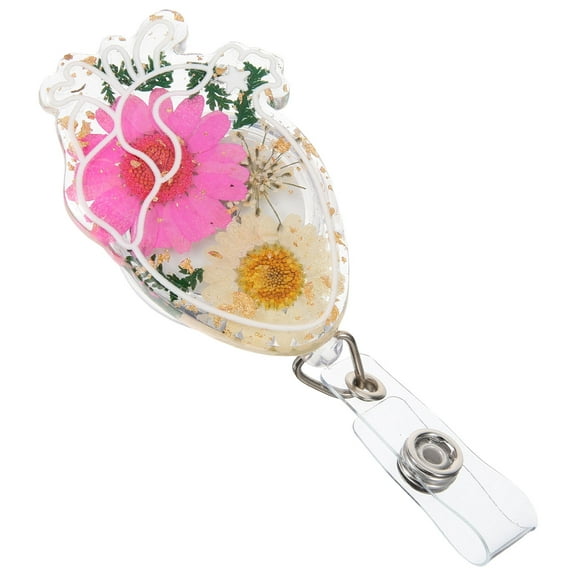 WHAMVOX Convenient Badge Holder for Officer Acrylic Badge Reel with Decoration